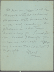 Pond, [Major James Burton], ALS to. [Jul. 11, 1897]. Previously [Jul. 12, 1897]. 