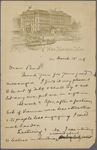 Pond, [Major James Burton], ALS to. Mar. 15, 1898.
