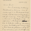 Pond, [Major James Burton], ALS to. Apr. 4, 1899.