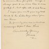 Pond, [Major James Burton], ALS to. Apr. 4, 1899.