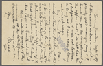 Pond, [Major James Burton], postcard to. Sep. 1, 1899.