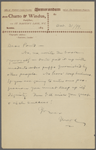 Pond, [Major James Burton], ALS to. Oct. 31, 1899.