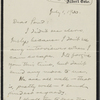 Pond, [Major James Burton], ALS to. Jul. 1, 1900.