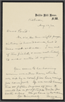 Pond, [Major James Burton], ALS to. Aug. 12, 1900.