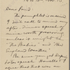 Pond, [Major James Burton], ALS to. Nov. 13, [1900].