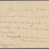 Pond, [Major James Burton], postcard to. Oct. 24, [1902].