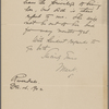 [Pond], Major [James Burton], LS to. Dec. 4, 1902. In Isabel Lyon's hand.