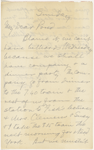 Pond, [Major James Burton], ALS to. Sunday [n.d.]
