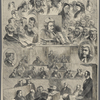The Tichborne case--sketches of heads in court.