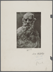 From a recent bust by a Russian sculptor, J. Kratina. Leon Tolstoy [signature]. 