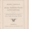 Program for Army Athletic Fund Show at the N.Y. Hippodrome