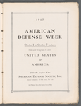 Program booklet for American Defense Week