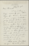 Howells, W. D., ALS to SLC. Jul. 8, 1908.