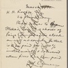 Rogers, H[enry] H[uttleston], ALS to. Mar. 4, 1894.