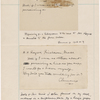 Rogers, H[enry] H[uttleston], holograph drafts of telegrams [1906 or 1907].