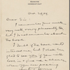 [Seaver, David W.], ALS to. Oct. 29, 1909.