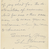Sharples, [Jenny], ALS to. May 1, 1883.