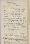 [Smith, Benjamin E.], draft letter to. Aug. 1, 1906. In hand of Isabel Lyon.