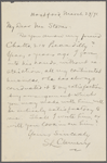 Stoker, [Bram], ALS to. Mar. 29, 1891.