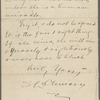 [Trout], [Grace W.], ALS to. Apr. 7, 1887. Previously ALS to "Madam"_____, Apr. 7, 1885.