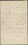 [Trout], [Grace W.], ALS to. Apr. 7, 1887. Previously ALS to "Madam"_____, Apr. 7, 1885.