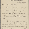 Walker, [John Brisben], ALS to. Aug. 20, 1898.