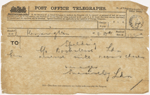 Spalding, Percy, draft telegram to SLC. May [23?], 1899.