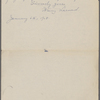 Larned, Mary, ALS to Irving S. Underhill. Jan. 6, 1928.