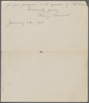 Larned, Mary, ALS to Irving S. Underhill. Jan. 6, 1928.
