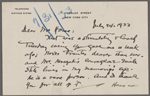 Lyon, Isabel V., ALS to W. T. H. Howe. Jul. 24, 1933.
