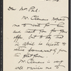 Lyon, Isabel V., ALS to [James Burton] Pond. Mar. 31, 1906. Previously to Mrs [J. B.] Pond.