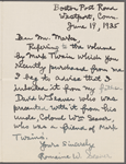 Seaver, Romaine W., ALS to [Harry] Marks. Jun. 19, 1935.