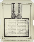 Dereviannyia reznyia podsvechniki iz Sviato-Dukhovskoi tserkvi i dve stranitsi iz Apostola Tsitsiborskoi tserkvi Sedletskoi gubern. (rukopis v natural'n. velichinu).