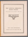 Program booklet for National Emergency Relief Society's Benefit