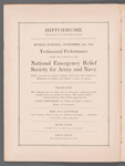 Program booklet for National Emergency Relief Society's Benefit