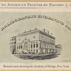Business card, showing the Academy of Design, New York