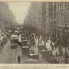 The heart of the shopping district a few days before Christmas, showing crowds on the sidewalks and the throng of cabs and carriages in the street, West Twenty-third Street looking from Sixth Avenue toward Fifth Avenue and Broadway