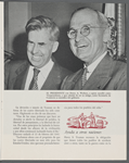 El Presidente con Henry. A. Wallace, a quien sucedió como Vicepresidente, y que además de ser su amigo, como Secretario de Comercio es miembro del gabinete.