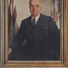 Truman painting. President sits for first portrait and considers results flattering. 