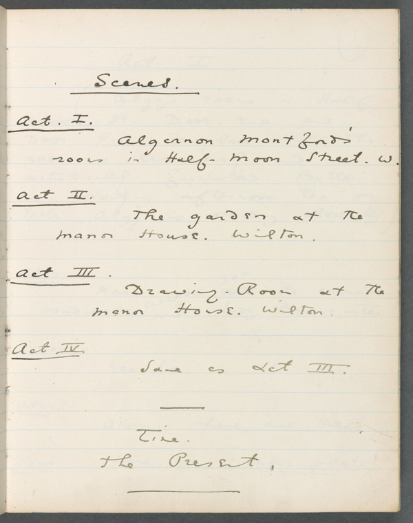 Oscar Wilde's The Importance of Being Earnest Manuscript