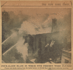 Four-alarm blaze in which five firemen were injured