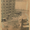 A view at the new East River Houses, on 102d Street, as vans arrived yesterday with the new possessions of tenants