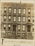 Brownstones; child outside