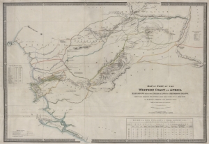 Map of part of the western coast of Africa extending from the Isles de Loss to Sherboro Island, particularly exhibiting the discoveries lately made to the N.E. of Sierra Leone by Surgeon O'Beirne and Major Laing