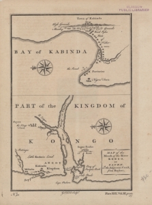 Map of the mouth of the River Kongo or Zayre, with the adjacent coast