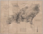 Map showing the distribution of the slave population of the southern states of the United States