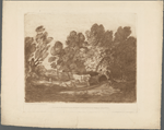 Wooded landscape with herdsman and cows