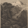 An Alpine glacier and mountains