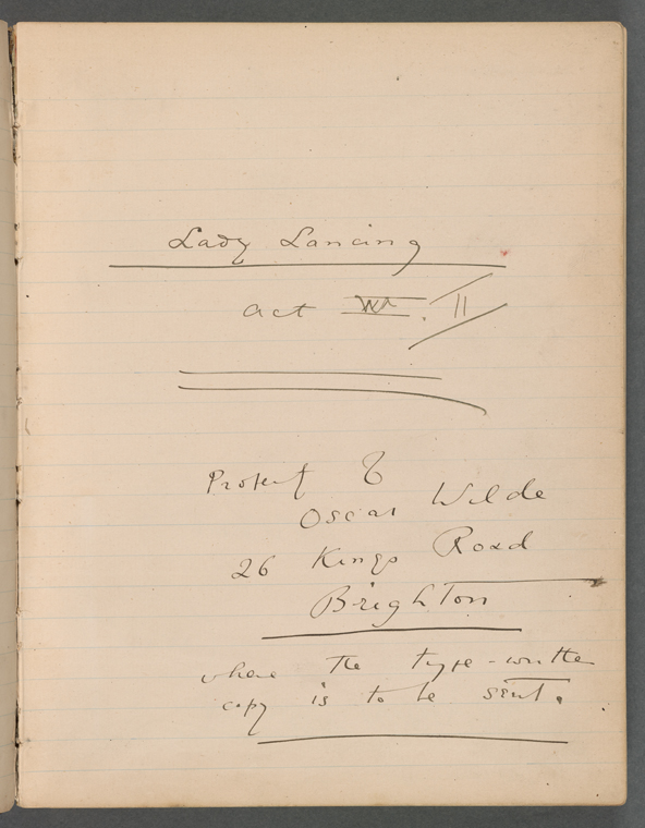 Oscar Wilde's The Importance of Being Earnest Manuscript