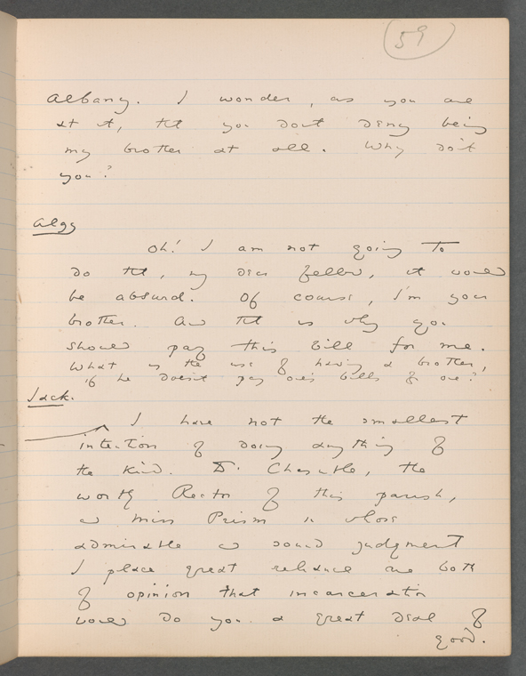 Oscar Wilde's The Importance of Being Earnest Manuscript